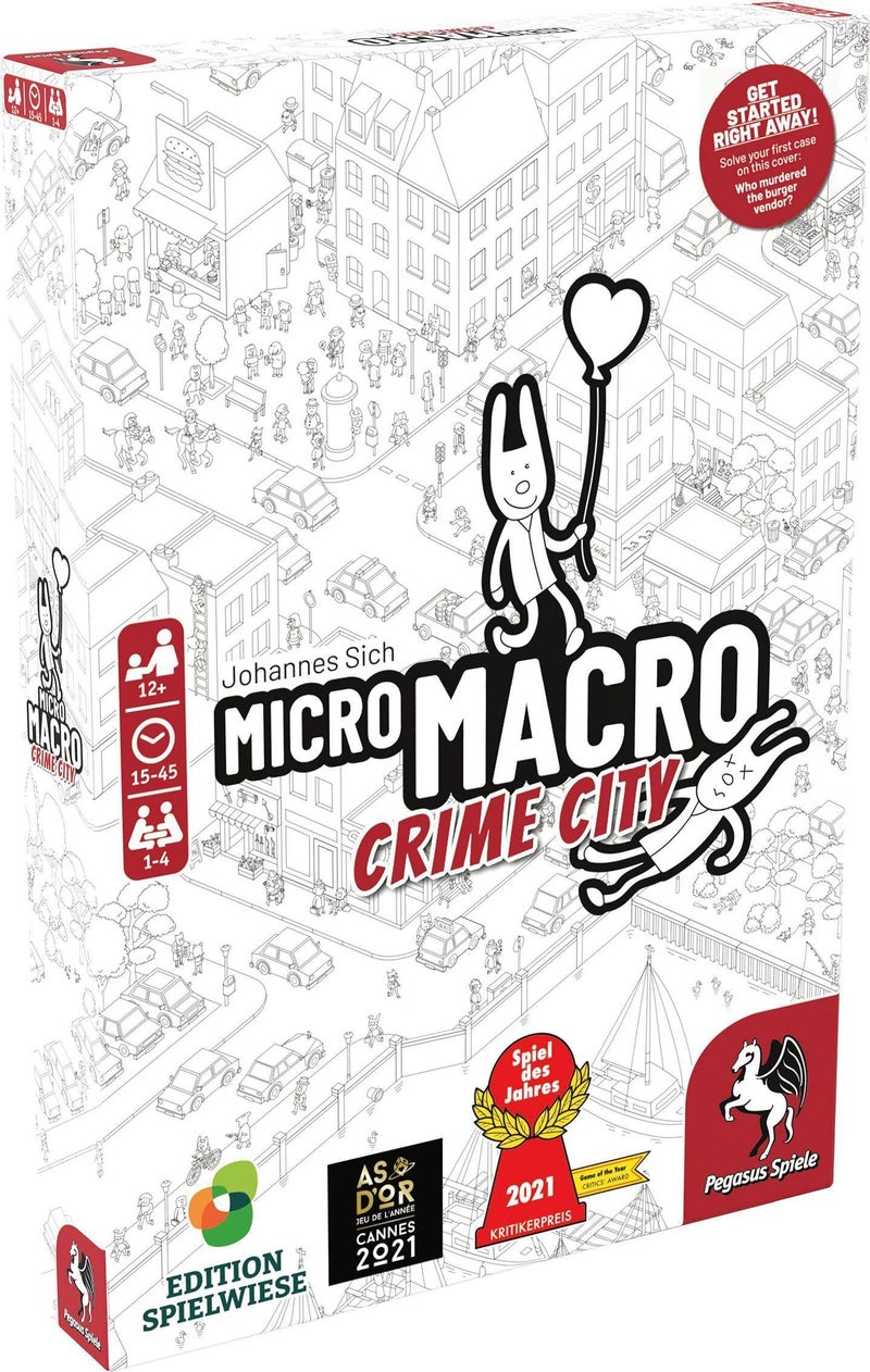 Pegasus Spiele MicroMacro: Crime City - Board Game by Pegasus Spiele 1-4 Players â€“ 15-45 Minutes of Gameplay â€“ for Family Game Night â€“ Kids and Adults Ages 12+ - English Version - Image 1