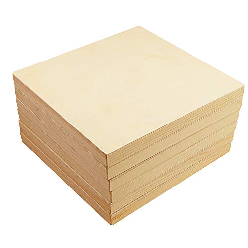 Owevvin 6 Pack 8 x 8 Inch Unfinished Wood Cradled - Wooden Canvas Panels Boards for Painting, Drawing and DIY Crafts Projects - Image 4