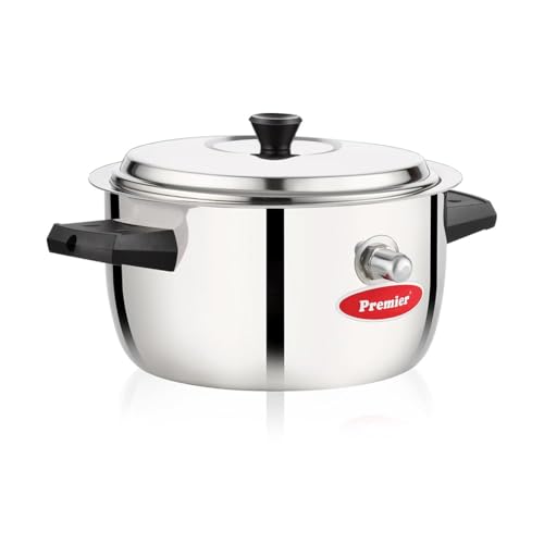 Premier Stainless Steel Milk Boiler, 1 Liter - Durable, Stainless Steel Construction for Even Heat Distribution, Heat-Resistant Handle, Spill-Proof Lid and Sleek Design - Image 1