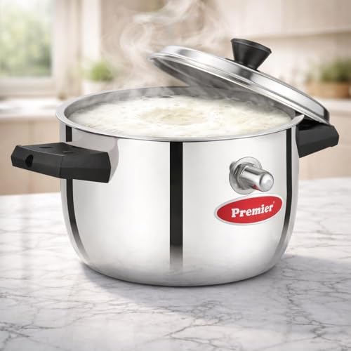 Premier Stainless Steel Milk Boiler, 1 Liter - Durable, Stainless Steel Construction for Even Heat Distribution, Heat-Resistant Handle, Spill-Proof Lid and Sleek Design - Image 4