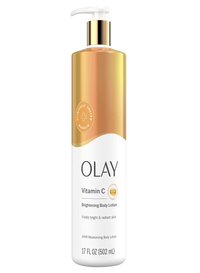 Olay Body Lotion for Women, Brightening with Vitamin C Serum, Visibly Bright & Radiant Skin, 24hr Moisture & Hydration, Fast Absorbing Formula, Vitamin B3 Complex, For All Skin Types, 17 fl oz - Image 1