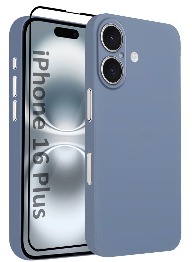 CATANES 2Packs Thin Case for iPhone 16 Plus , Back Cover Sturdy Durable Ultra-Thin Case Drop Protection Cover Clear - Blue - Image 1