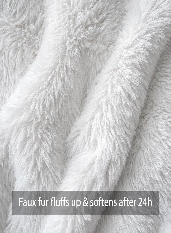 4TH Emotion Fall Pumpkins Decorative Pillow Covers 18x18 Set of 2, White Soft Plush Faux Fur Wool Farmhouse Throw Cushion Cases for Autumn Thanksgiving Holiday Home Decorations - Image 5