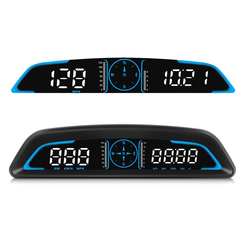 MAIMEIMI Digital GPS Speedometer MPH for Car 5.5 inch LCD Heads Up Display HUD with Compass Speed Fatigued Driving Alert Overspeed Alarm Trip Meter for All 5V Car - Image 1