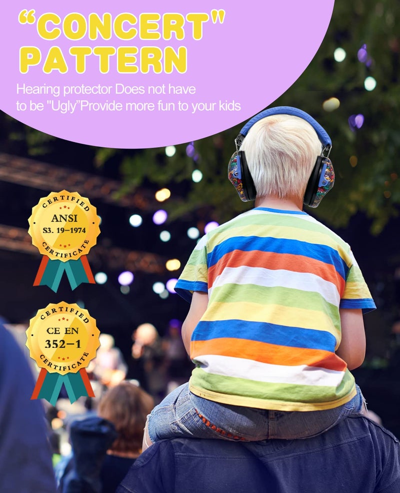 PROHEAR ROHEAR 032 Kids Ear Protection Safety Muffs, NRR 25dB Noise Blocking Earmuffs for Monster Trucks, Autism, Studying, Protective Ear Defenders for Toddler Children Teens - SYMBOL MUSIC - Image 5