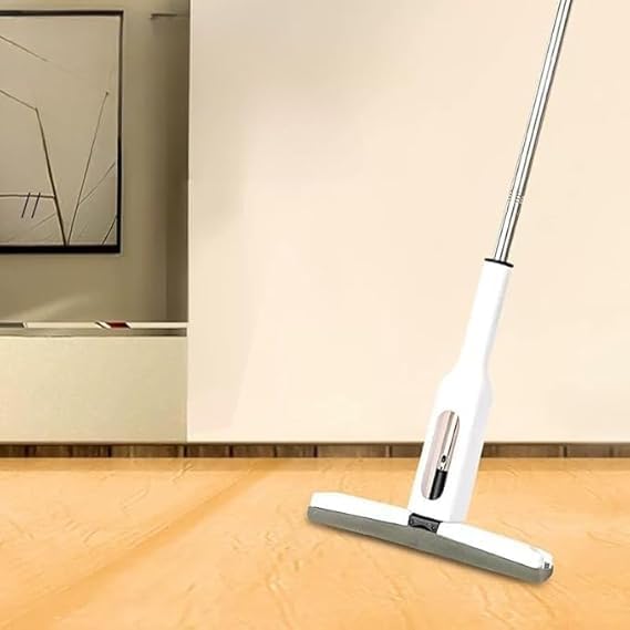 Swejos Water Absorbent Dry Cleaning Dual Use Squeegee Mop Long Hand Flat Self Wringing Easy Use Foldable Floor Cleaning Mop - Image 4