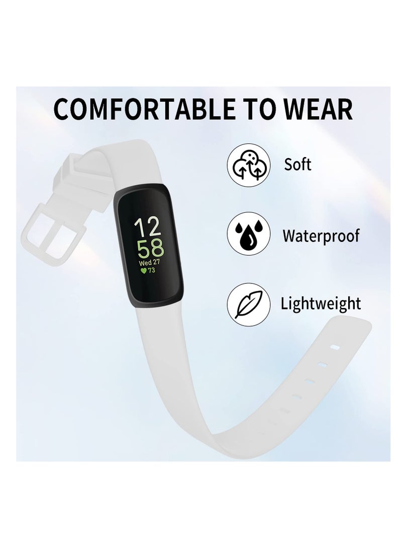 KASTWAVE ELECODN 4 Colors Replacement Strap for Fitbit Inspire 3 Straps, Soft Sport Silicone Replacement Adjustable Strap Compatible with Fitbit Inspire 3 Tracker Straps for Men Women Girls Boys - Image 2