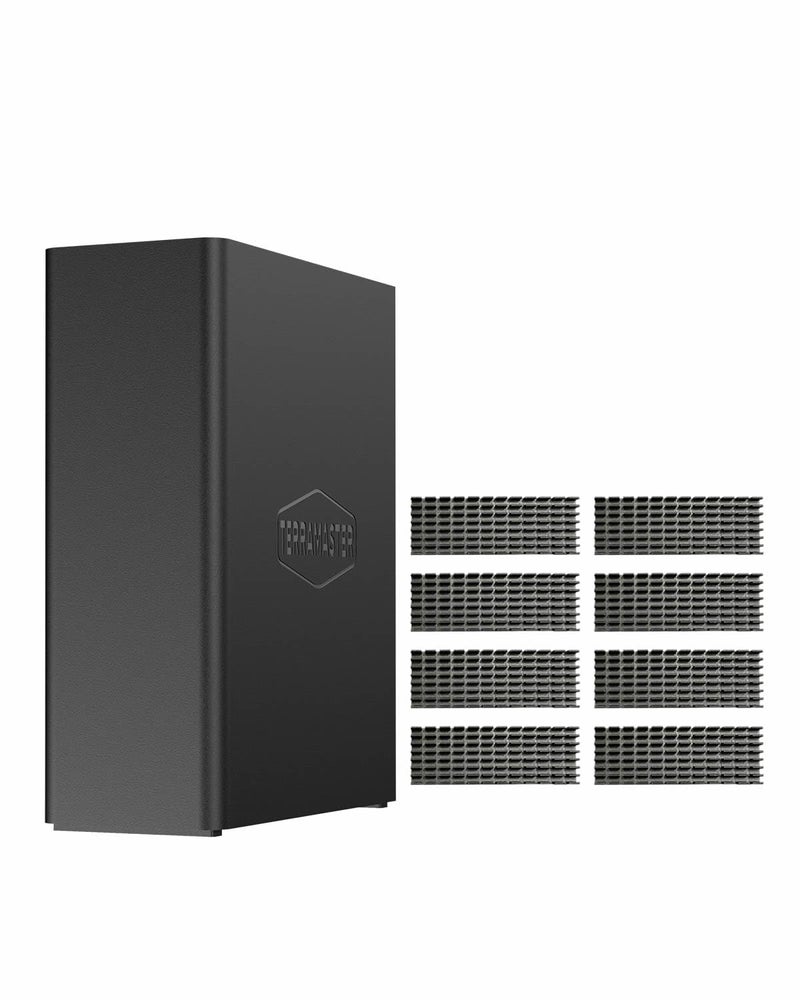 TERRAMASTER F8 SSD Plus NAS 8Bay All SSD NAS Storage Core i3 8Core 8Thread CPU 16GB DDR5 RAM 10GbE Port 8 Heat Sinks Included PalmSized Network Attached Storage Peak Performance Diskless - Image 2