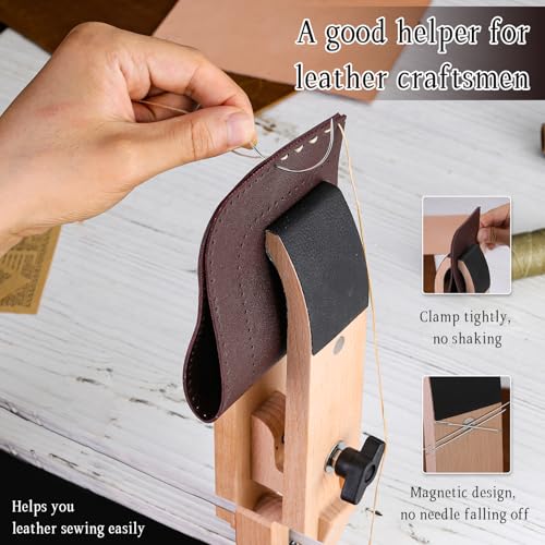 Kogyxe Stitch Pony, Leather Pony Clamp Table Desktop Stitching Pony Horse Clamp, Leather Sewing Pony for DIY Hand Leather Sewing and Leather Working Clamp - Image 5