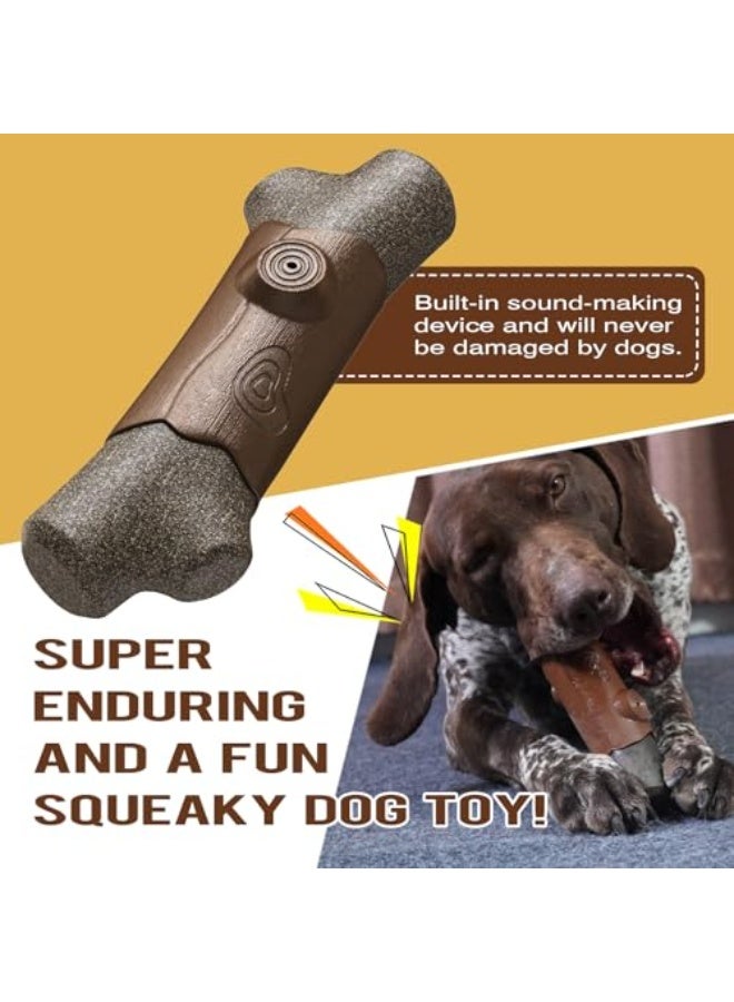 Dog Toys,Dog Squeaky Toy,Dog Chew Toy for Small Medium Large Dogs,Natural Rubber Interactive Chew Toys for Teeth Clean, Relieves Anxiety(Brown) - Image 4