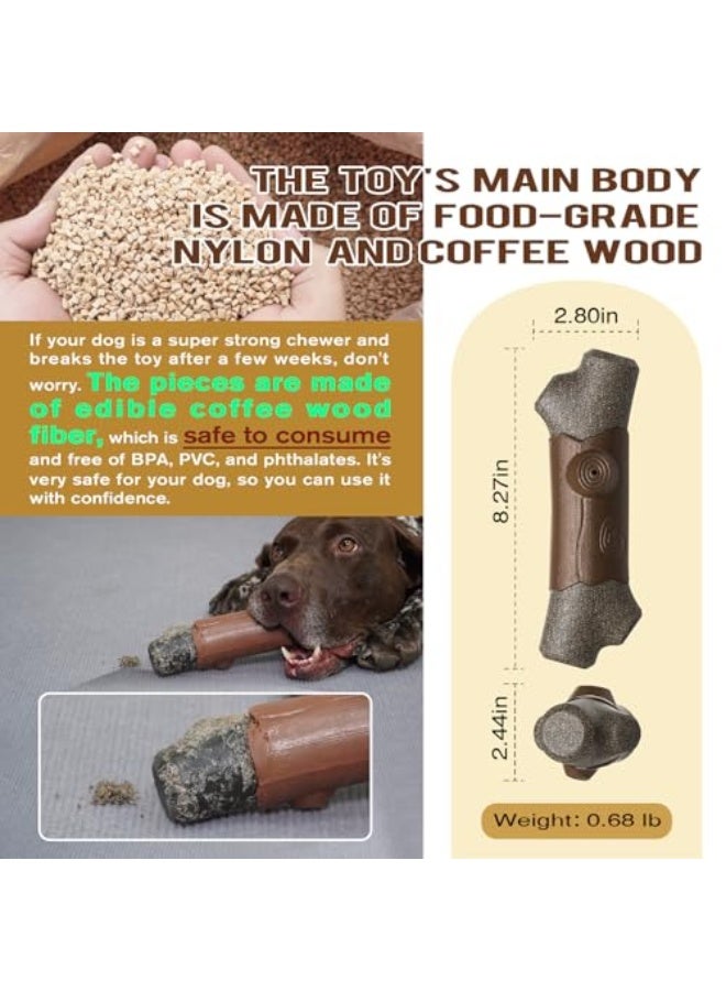 Dog Toys,Dog Squeaky Toy,Dog Chew Toy for Small Medium Large Dogs,Natural Rubber Interactive Chew Toys for Teeth Clean, Relieves Anxiety(Brown) - Image 5