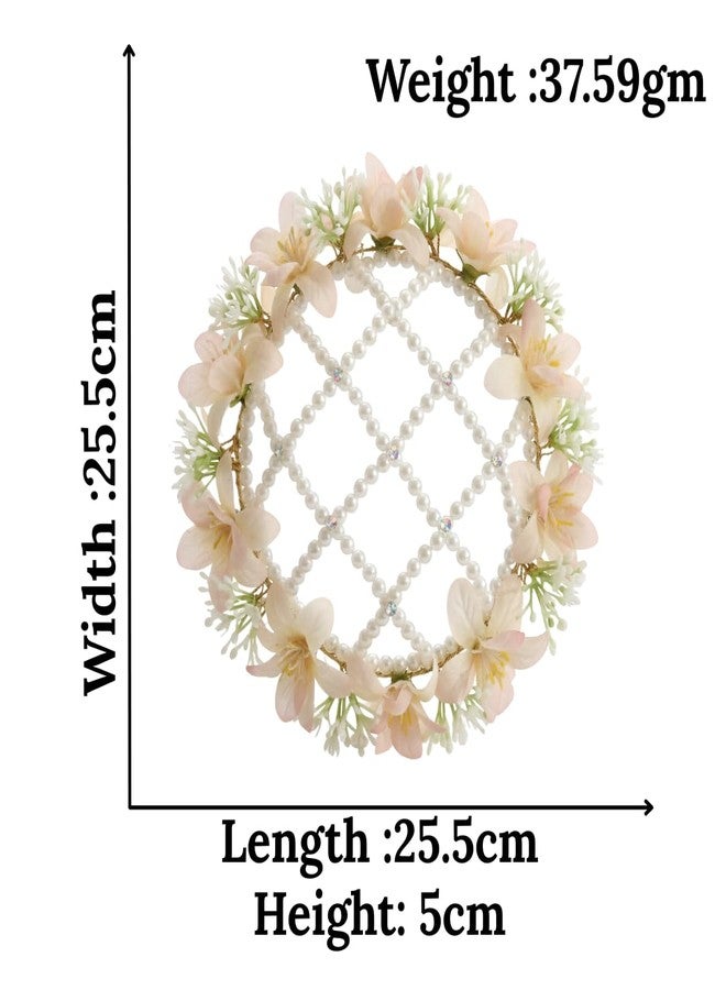 Jwella Elegant Floral Hair Bun Juda Maker for Women | Pearl & Artificial Flower Juda Accessory for Bridal, Party & Festive Hairstyles | Trendisia - Image 4
