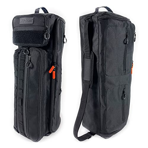 Fitdom Tactical Inspired Yoga Bag for Adult Men. Heavy Duty Yoga Bags and Carriers Fits All Your Stuff. Yoga Mat Bag with Expandable Compartment for 2 Yoga Blocks & Multiple Pockets - Yoga Mat Carrier - Image 1