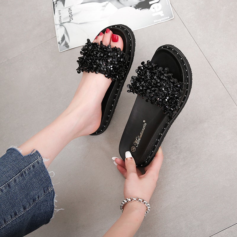 Internet Celebrity Ins Sandals Women'S Summer Fashion Outerwear 2022 New Versatile Plus Size 41-43 Platform Non-Slip Beach Shoes - Image 2