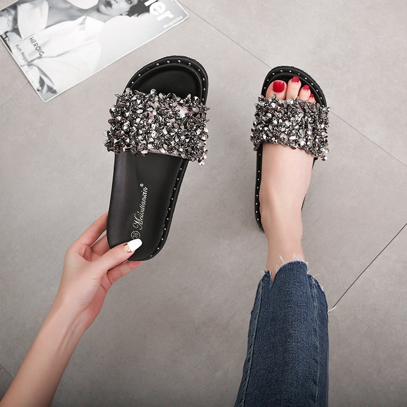 Internet Celebrity Ins Sandals Women'S Summer Fashion Outerwear 2022 New Versatile Plus Size 41-43 Platform Non-Slip Beach Shoes - Image 3