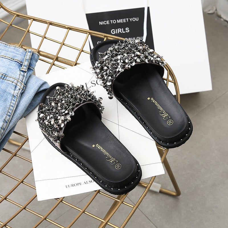 Internet Celebrity Ins Sandals Women'S Summer Fashion Outerwear 2022 New Versatile Plus Size 41-43 Platform Non-Slip Beach Shoes - Image 5