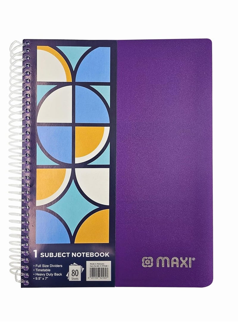 Maxi Spiral Polypropylene 1 Subject Notebook 11X8.5 Inch 80 Sheets - Image 4
