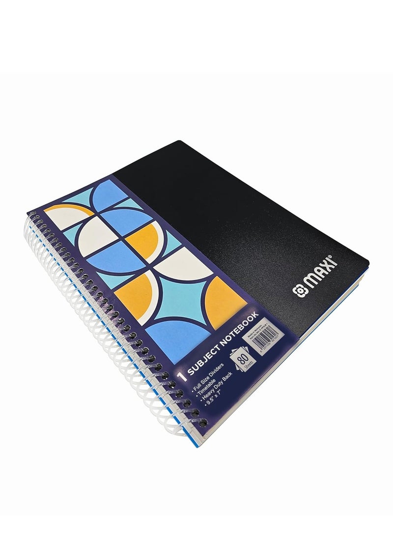 Maxi Spiral Polypropylene 1 Subject Notebook 11X8.5 Inch 80 Sheets - Image 2