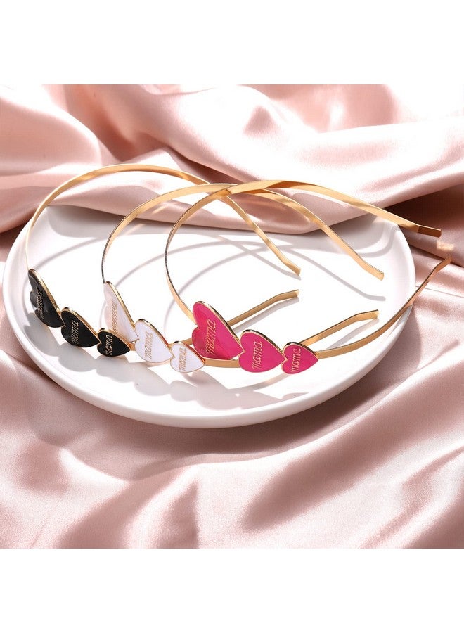 BVGA Mama Headband For Mom Festival Enamel Letter “Mama” Love Heart Hairband For Women Mother’S Day Hair Accessory Gifts Gifts For New Mom Gifts For Mom From Daughter Son Mom Birthday Gifts Best Mom - Image 3