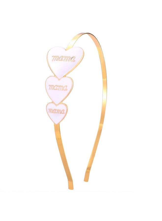 BVGA Mama Headband For Mom Festival Enamel Letter “Mama” Love Heart Hairband For Women Mother’S Day Hair Accessory Gifts Gifts For New Mom Gifts For Mom From Daughter Son Mom Birthday Gifts Best Mom - Image 1