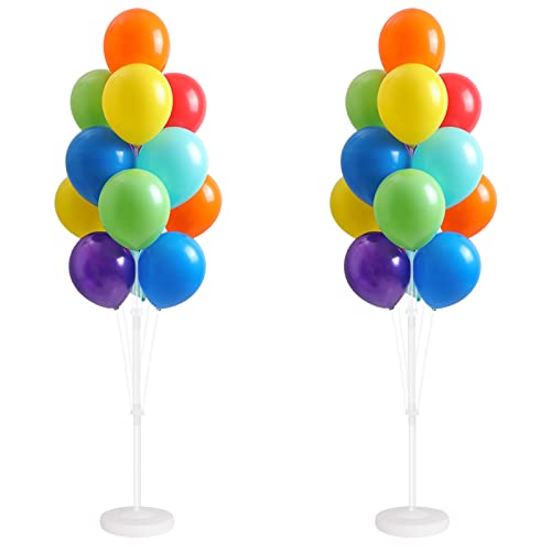 IMISNO Balloon Column Kit for FloorBalloon Columns with Stand Base and PoleBalloon Tower Backdrop Decoration for Wedding Baby Shower Birthday Party or Bachelorette Parties MULTICOLOR - Image 1