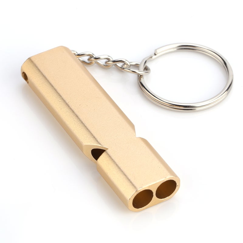Emergency Whistle: 120DB Loud Clear Sound Double Hole Design - Polished Rust-Resistant Lightweight Keychain Whistle for Outdoor Camping Hiking Survival Personal Safety - Image 2