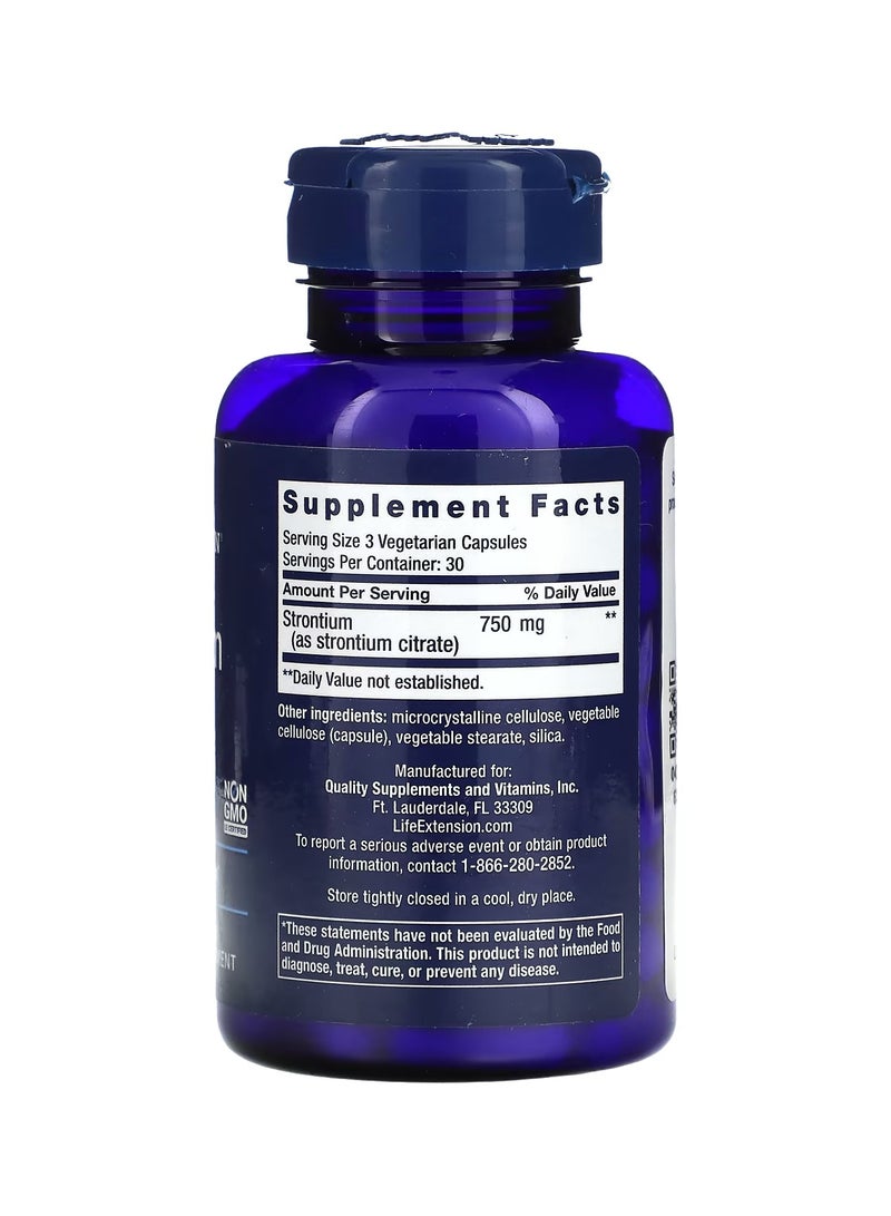 لايف إكستنشن كبسولات سترونتيوم 750 ملجم 90 كبسولة نباتية 250 ملجم لكل كبسولة - Image 2