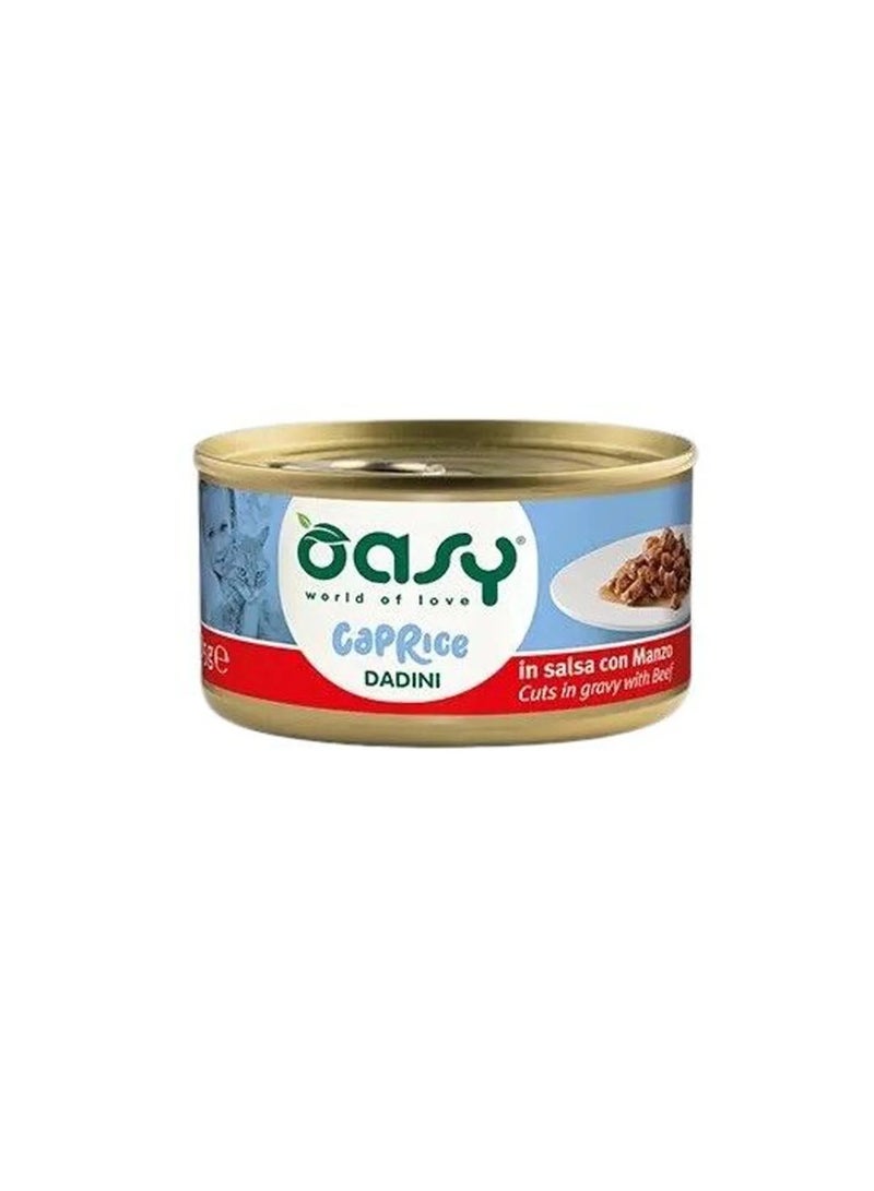 Oasy Wet Food Dadini for Adult Cats with beef 85 g