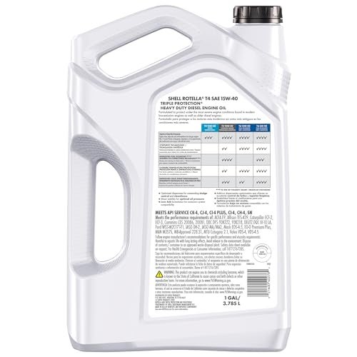 Shell Rotella T4 Triple Protection 15W-40 Motor Oil, 1 Gallon (3 Pack) - Image 2