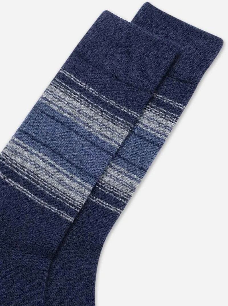 Aytuğ Men's Sheep Wool (Lambswool) Single Navy Blue Socks - A-25095-L