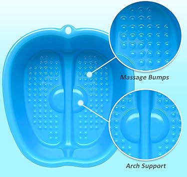 MitButy Large Foot Bath Spa Bowl for Home Use Sturdy Plastic Soak Basin for Pedicure Relax Detox and Massage Tub to Get Rid of Callus Cuticles Dead Skin Fits - Image 3