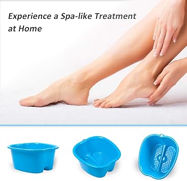 MitButy Large Foot Bath Spa Bowl for Home Use Sturdy Plastic Soak Basin for Pedicure Relax Detox and Massage Tub to Get Rid of Callus Cuticles Dead Skin Fits - Image 5