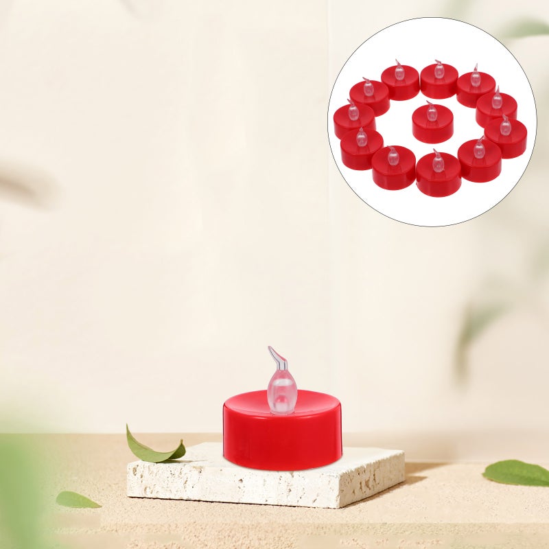 12Pcs Flameless Candle Lights Simulation Small Electric Candle Light Decors - Image 1