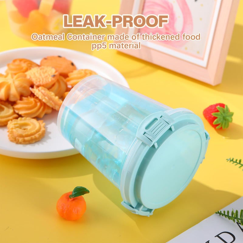 Blushtier 10 Pcs Overnight Oats Containers with Lids 24 oz Leak Proof Oats Jars Reusable Plastic Food Storage Meal Prep Container for Yogurt Cereal Soup Milk Salad Dishwasher Safe - Image 3