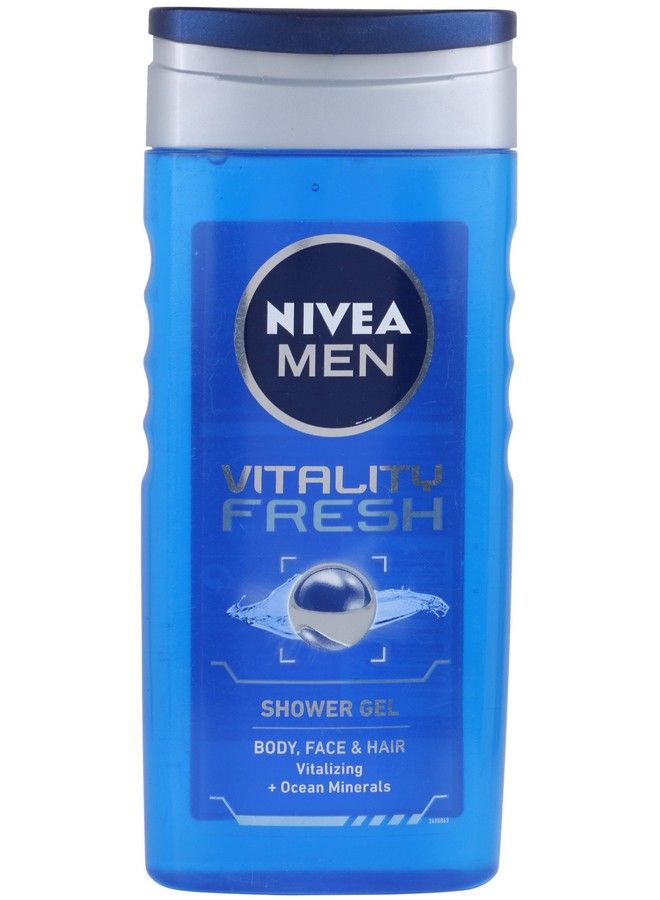 NIVEA MEN Vitality Fresh 250ml Body Wash| Shower Gel for Face, Body & Hair| Power of Ocean Minerals| Long Lasting Summer Freshness |Clean, Healthy & Moisturized Skin - Image 3