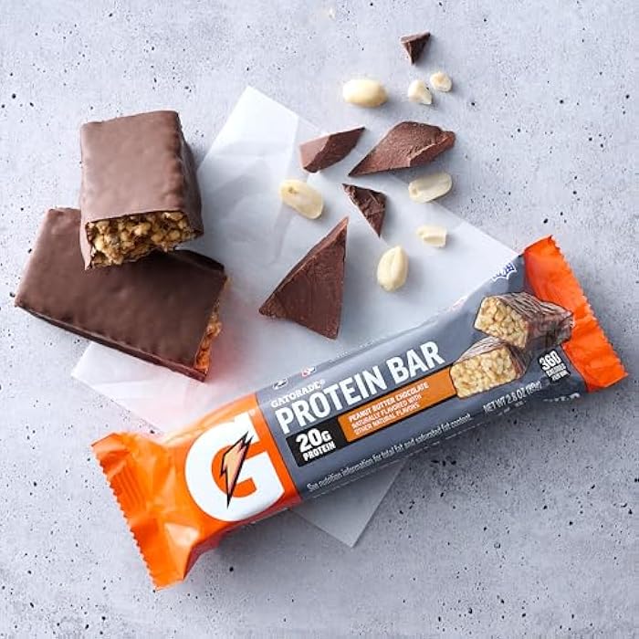 Gatorade Whey Protein Recover Bars, Peanut Butter Chocolate, 2.8 ounce bars (Pack of 12) - Image 4