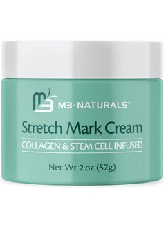M3 Naturals Stretch Mark Cream Infused with Collagen & Stem Cell Maternity Skincare Oil Removes Stretch Mark Prevention & Scar Remover Lotion Green Tea Extract & Raspberry Ketones by M3 Naturals  - Image 1