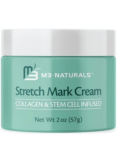 Stretch Mark Cream Infused with Collagen & Stem Cell Maternity Skincare Oil Removes Stretch Mark Prevention & Scar Remover Lotion Green Tea Extract & Raspberry Ketones by M3 Naturals