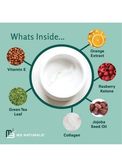 M3 Naturals Stretch Mark Cream Infused with Collagen & Stem Cell Maternity Skincare Oil Removes Stretch Mark Prevention & Scar Remover Lotion Green Tea Extract & Raspberry Ketones by M3 Naturals  - Image 4