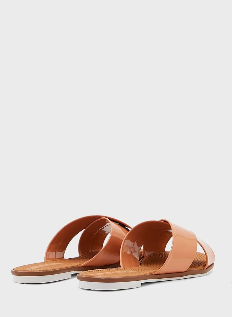 MOLECA Casual Cross Strap Flat Sandals
