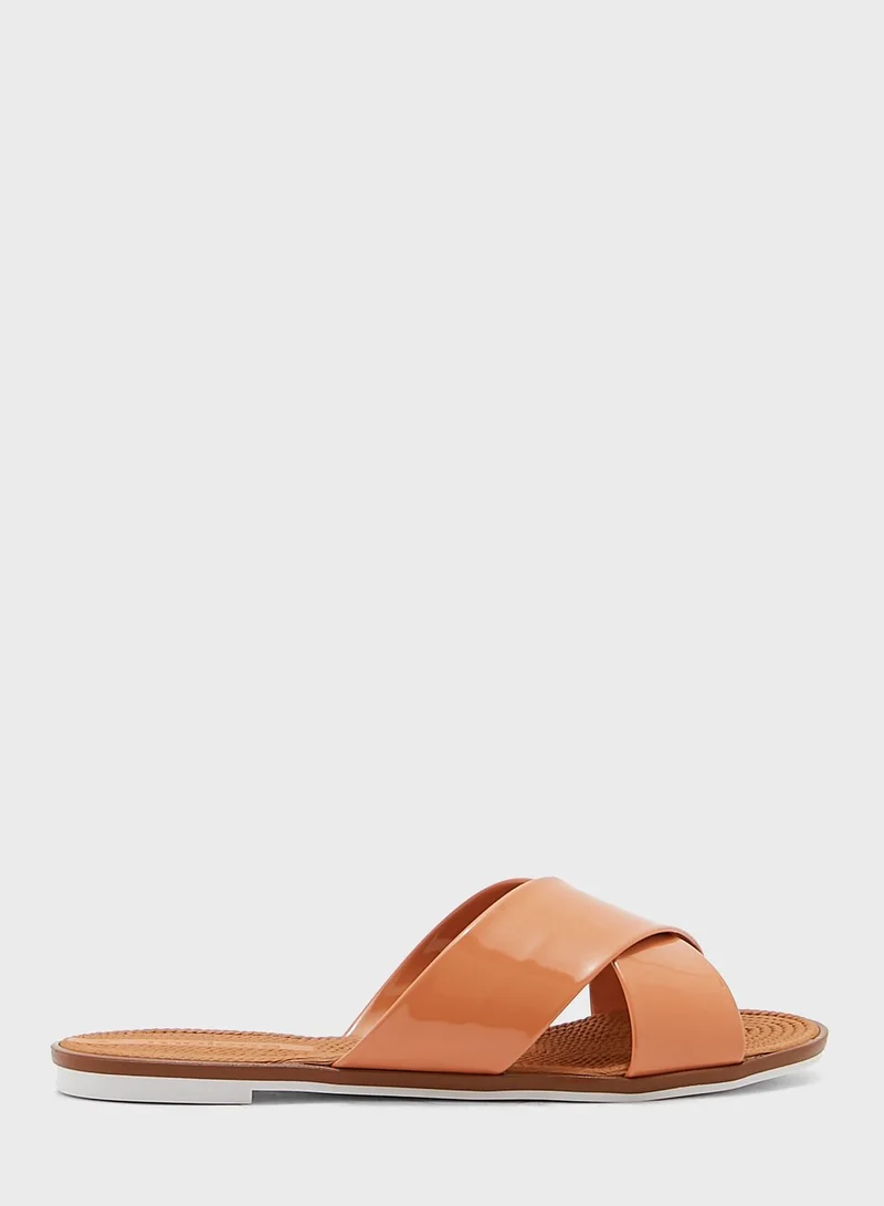 MOLECA Casual Cross Strap Flat Sandals