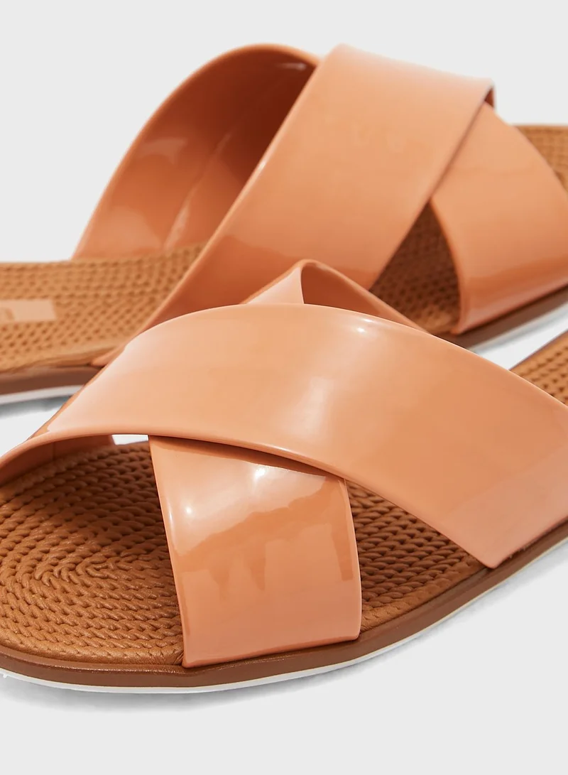 MOLECA Casual Cross Strap Flat Sandals