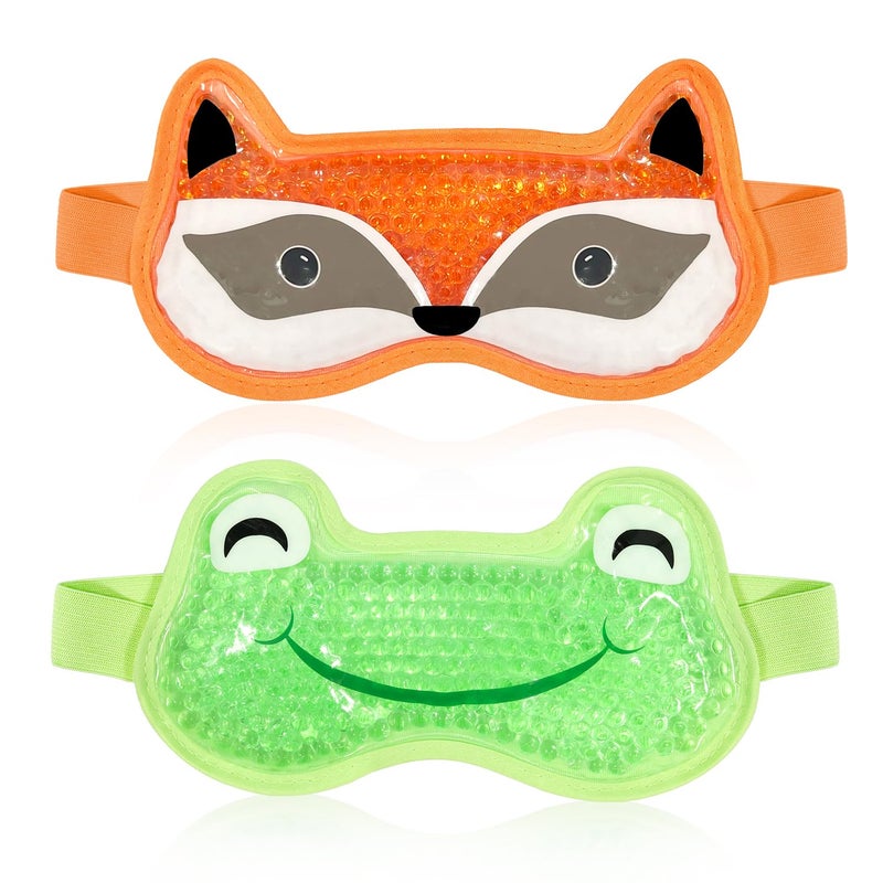 2PCS Adorable Cooling Eye Mask Gel Eye Mask Reusable Hot Cold Therapy Cold Eye mask for Post Surgery Puffiness Dark Circles Eye Bags Dry Eyes