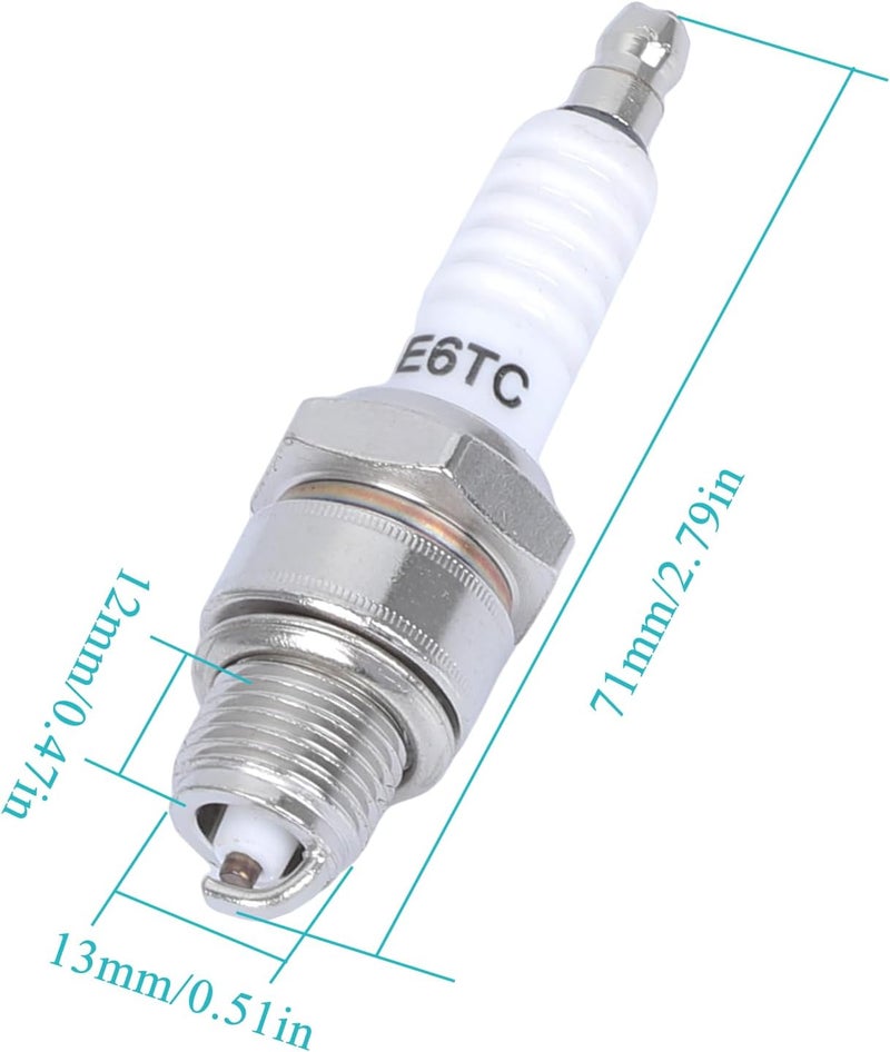 Atunee 2PCS Spark Plug for Coleman CT100U CC100X Mini Bike Dirt Pit Bike Replace for E5TC E6TC E6RC - Image 2