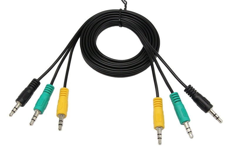 zdyCGTime 3.5mm Audio Cable 3 to 3 3.5mm Jack Male to Male Stereo Audio AUX Cable Cord for Computer Speakers(5ft/1.5m) - Image 1