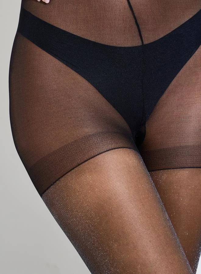 Styli Black Embellished Stockings
