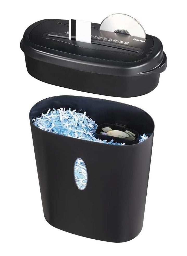 Hama - 73050544 Home X12CD Cross Cut Document Shredder with Security Level E3 P4 T4, 21 Liters Capacity, Black - Image 1