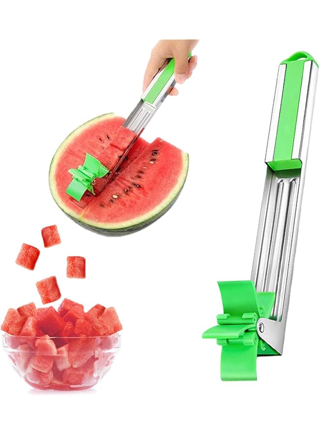 KASTWAVE Watermelon Cubes Slicer, Watermelon Windmill Cutter Slicer, Stainless Steel Watermelon Slicer Cutter Knife, New Kitchen Gadgets Stainless Steel Cutter, Fruit Vegetable Tools Kitchen Gadgets - Image 1
