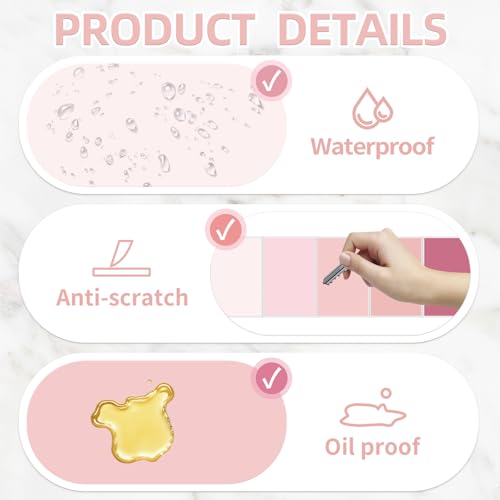 WANGHENG 3" x 2" Pink Thermal Label,Self-Adhesive Rectangle Thermal Sticker Labels for Logo Design,Name/Price Tag,Thanks Card,Address,QR Code - Image 3
