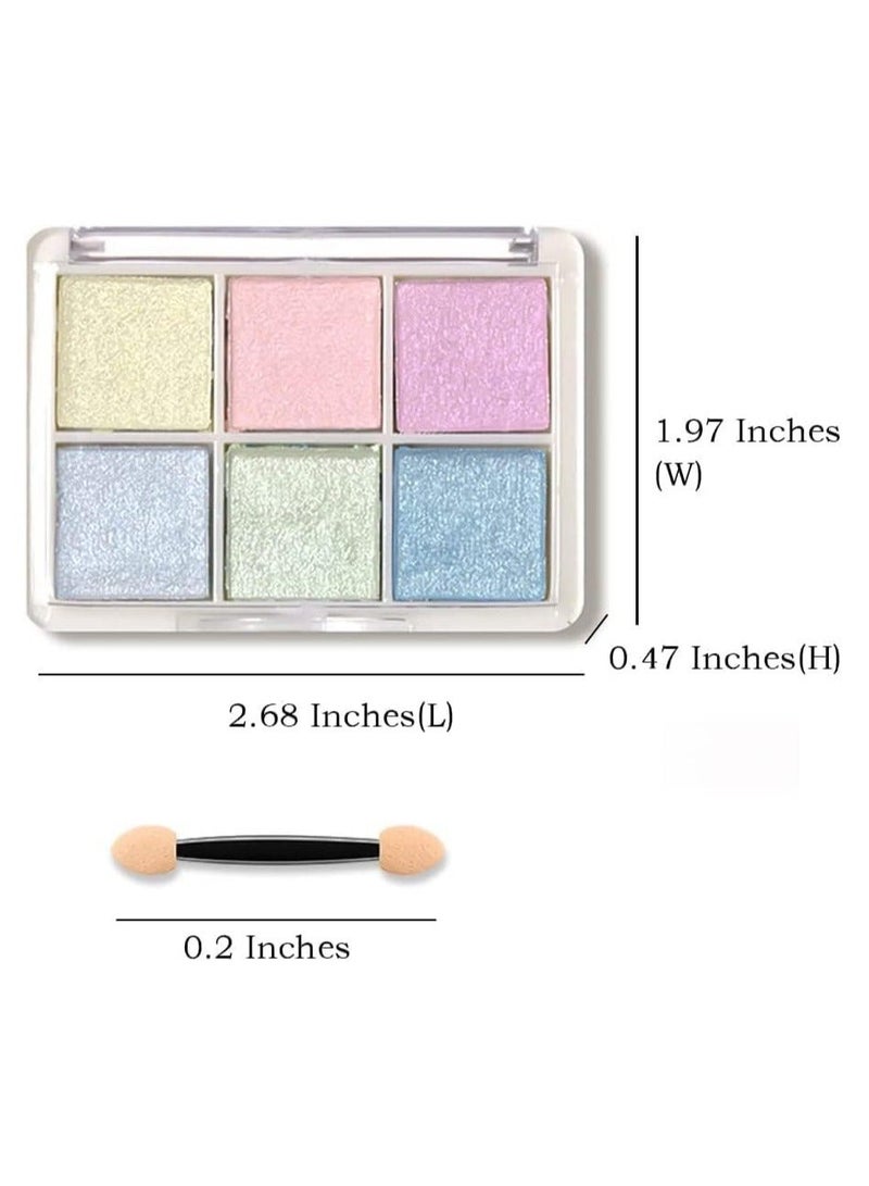 Captaintech 6 Colors Chrome Nail Powder, Mermaid Mirror Powder Neon Art Manicure Pigment Glitter Set DIY Salon Home Gifts for Women Decoration 6 in 1 - Image 4